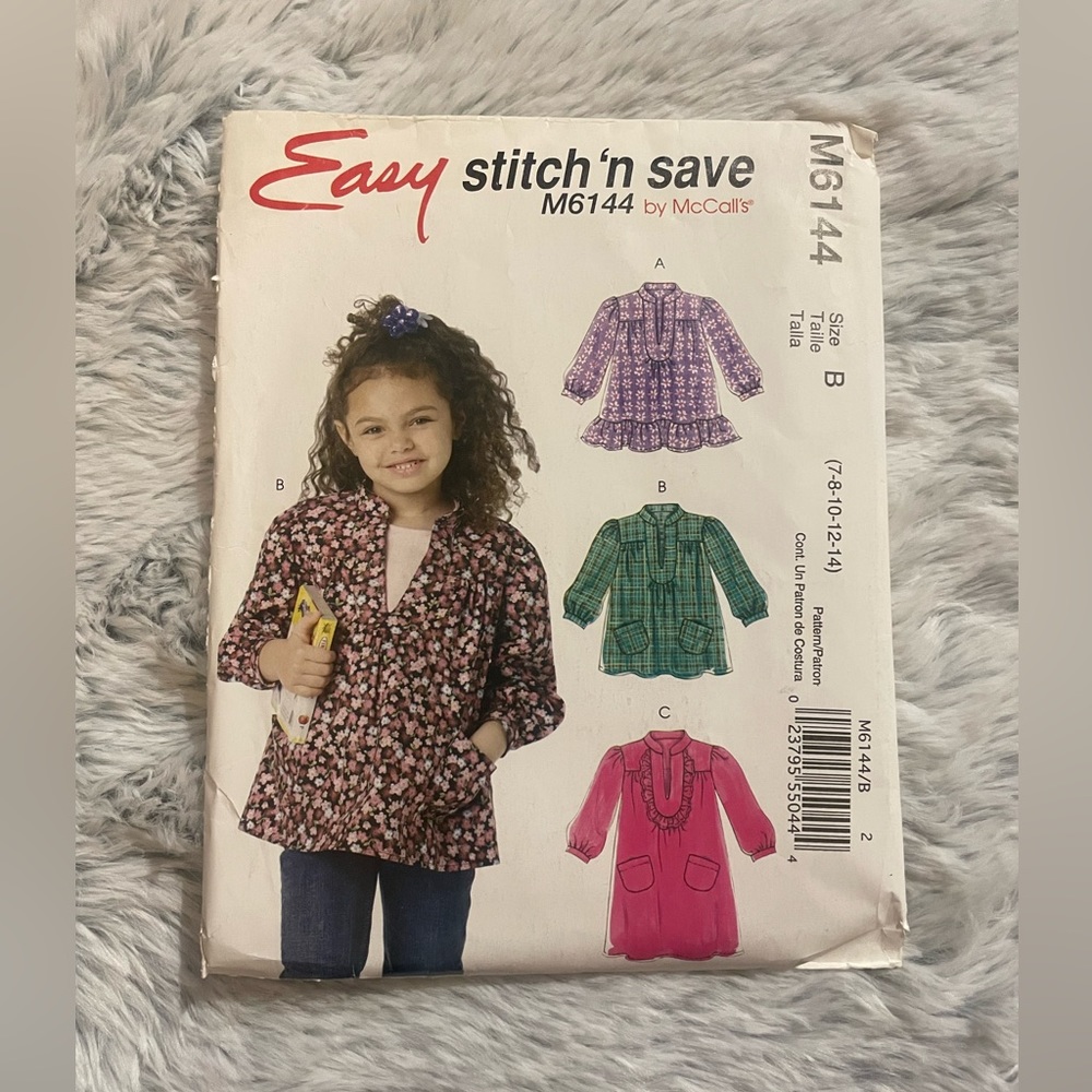 CUT 2010 McCalls Girls Top sewing pattern